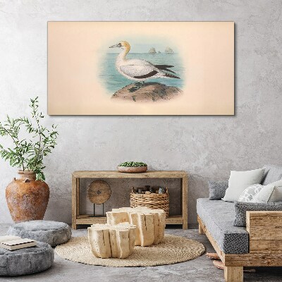 Tableau sur toile Oiseau de mer sur fond d'eau