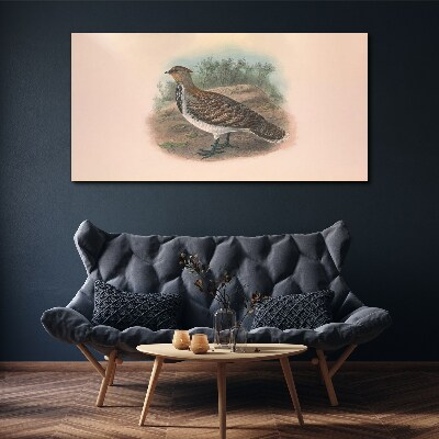 Tableau toile imprimée Un oiseau sur fond de nature