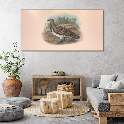 Tableau toile imprimée Un oiseau sur fond de nature
