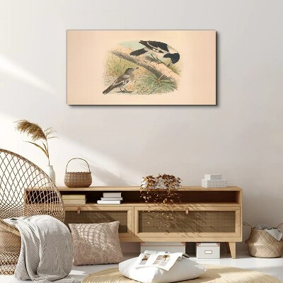 Tableau sur toile Oiseaux sur une branche