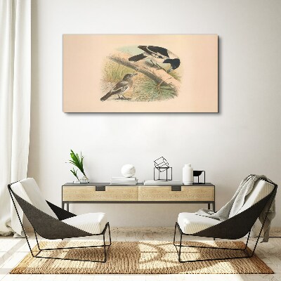 Tableau sur toile Oiseaux sur une branche
