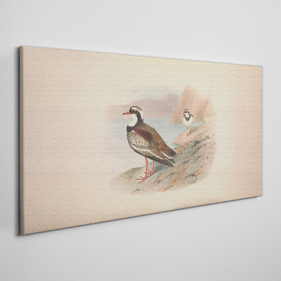 Tableau toile imprimée Oiseaux au-dessus de l'eau