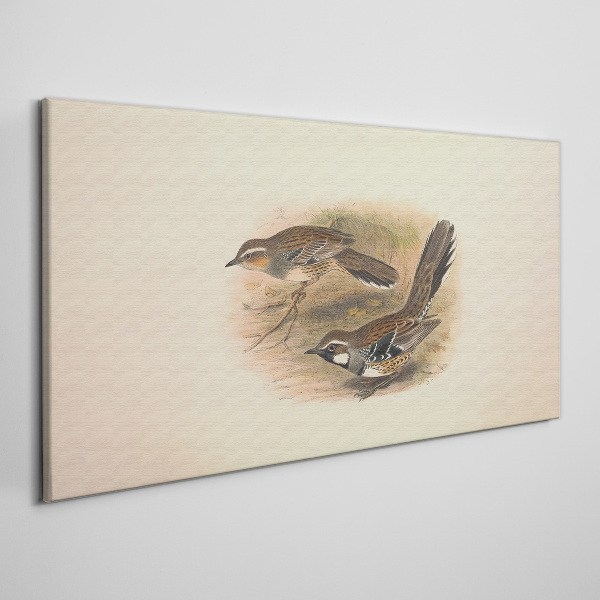 Tableau imprimé sur toile Des oiseaux dans un environnement délicat