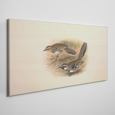 Tableau imprimé sur toile Des oiseaux dans un environnement délicat