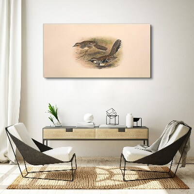 Tableau imprimé sur toile Des oiseaux dans un environnement délicat