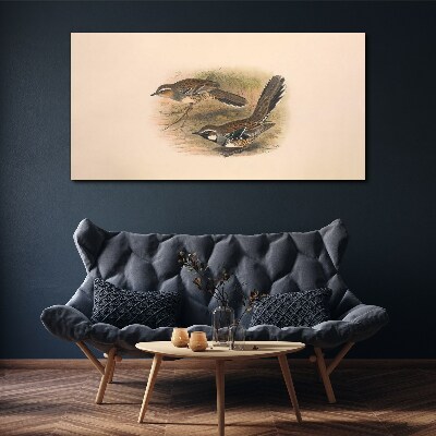 Tableau imprimé sur toile Des oiseaux dans un environnement délicat