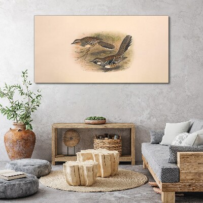 Tableau imprimé sur toile Des oiseaux dans un environnement délicat