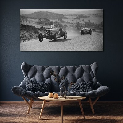 Tableau imprimé sur toile Les sensations fortes des courses des années 1950.
