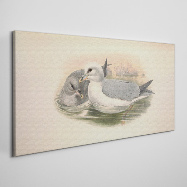 Tableau sur toile Oiseaux de mer dans l'eau calme