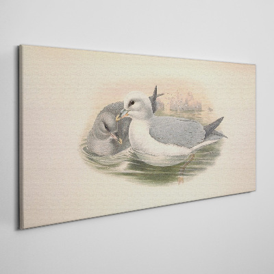 Tableau sur toile Oiseaux de mer dans l'eau calme