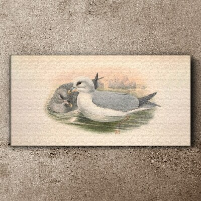 Tableau sur toile Oiseaux de mer dans l'eau calme