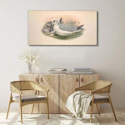 Tableau sur toile Oiseaux de mer dans l'eau calme
