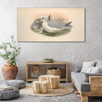 Tableau sur toile Oiseaux de mer dans l'eau calme