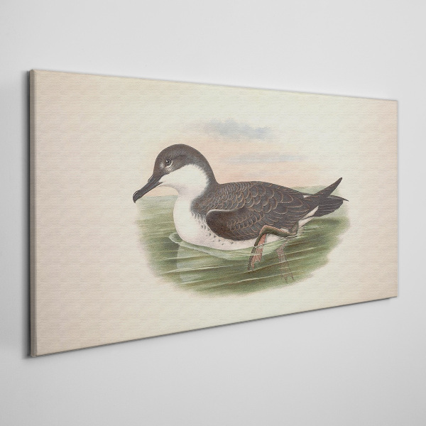 Tableau sur toile Un oiseau sur un fond d'eau