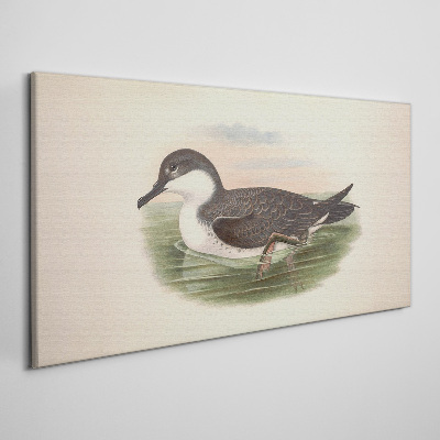 Tableau sur toile Un oiseau sur un fond d'eau