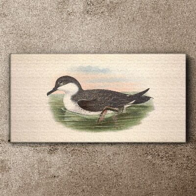 Tableau sur toile Un oiseau sur un fond d'eau