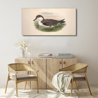 Tableau sur toile Un oiseau sur un fond d'eau