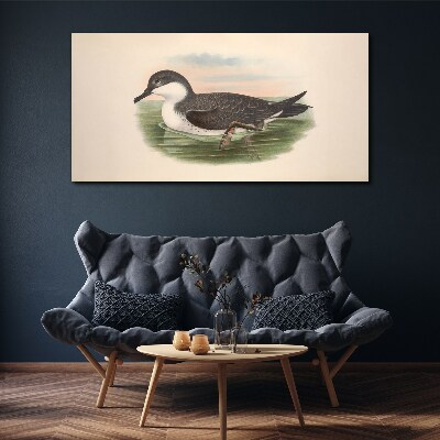 Tableau sur toile Un oiseau sur un fond d'eau