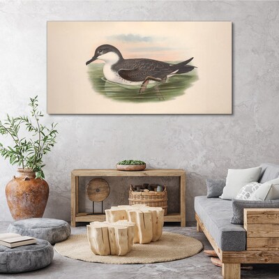 Tableau sur toile Un oiseau sur un fond d'eau
