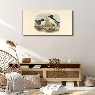 Tableau toile imprimée Oiseaux au-dessus de l'eau