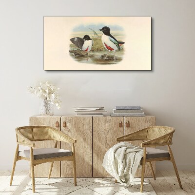 Tableau toile imprimée Oiseaux au-dessus de l'eau