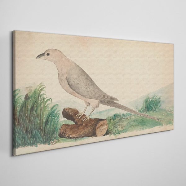 Tableau sur toile Un oiseau sur fond de nature