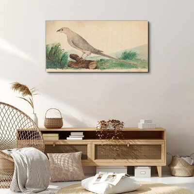 Tableau sur toile Un oiseau sur fond de nature