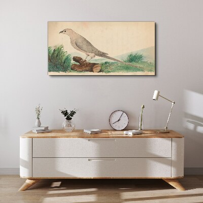 Tableau sur toile Un oiseau sur fond de nature