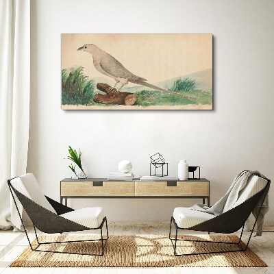 Tableau sur toile Un oiseau sur fond de nature