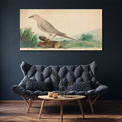 Tableau sur toile Un oiseau sur fond de nature