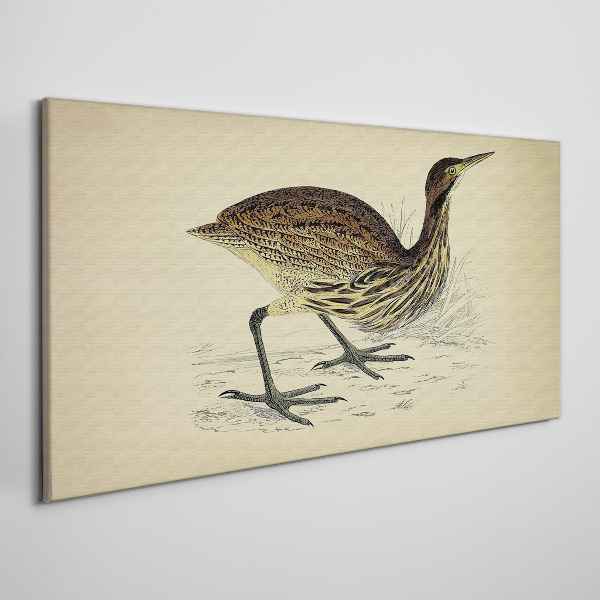Tableau sur toile Motif d'oiseau sur fond de nature