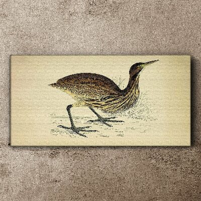 Tableau sur toile Motif d'oiseau sur fond de nature
