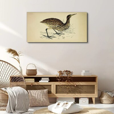 Tableau sur toile Motif d'oiseau sur fond de nature
