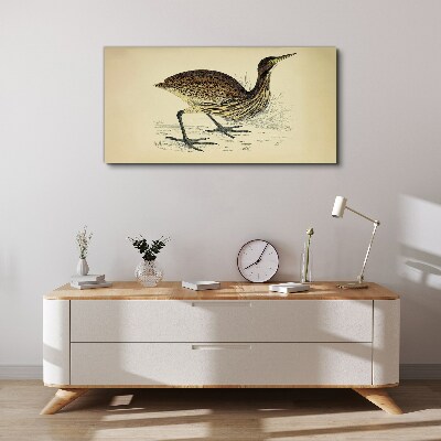Tableau sur toile Motif d'oiseau sur fond de nature