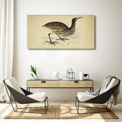 Tableau sur toile Motif d'oiseau sur fond de nature