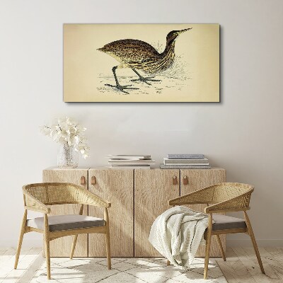 Tableau sur toile Motif d'oiseau sur fond de nature