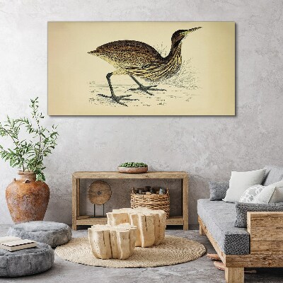 Tableau sur toile Motif d'oiseau sur fond de nature