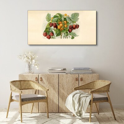 Tableau imprimé sur toile Bouquet fruité de framboises et de mûres