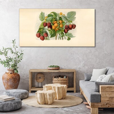 Tableau imprimé sur toile Bouquet fruité de framboises et de mûres