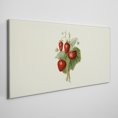 Tableau imprimé sur toile Bouquet de fraises sur fond clair