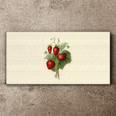 Tableau imprimé sur toile Bouquet de fraises sur fond clair