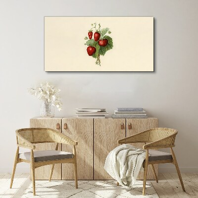 Tableau imprimé sur toile Bouquet de fraises sur fond clair