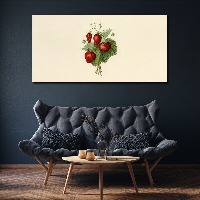 Tableau imprimé sur toile Bouquet de fraises sur fond clair