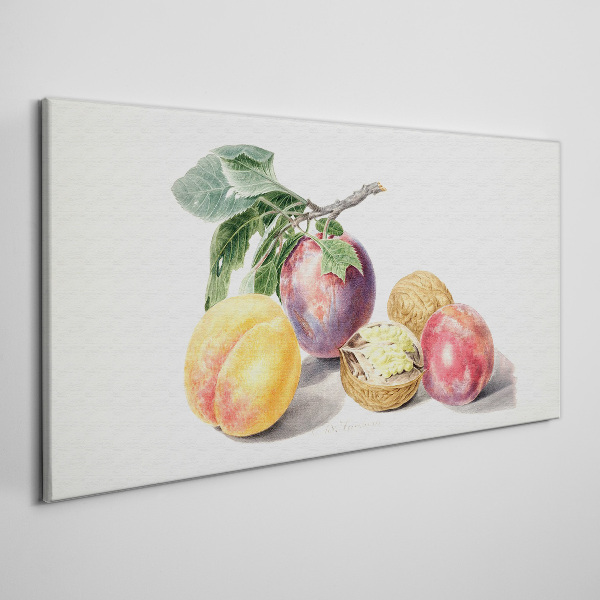 Tableau sur toile Bouquet de fruits sur fond blanc