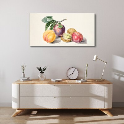 Tableau sur toile Bouquet de fruits sur fond blanc