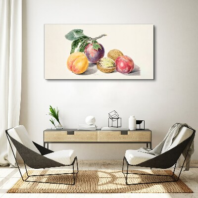 Tableau sur toile Bouquet de fruits sur fond blanc