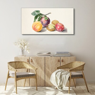 Tableau sur toile Bouquet de fruits sur fond blanc