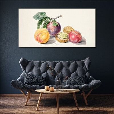 Tableau sur toile Bouquet de fruits sur fond blanc
