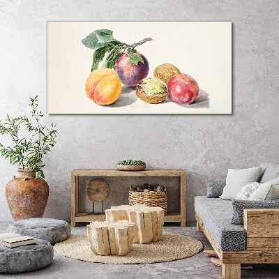 Tableau sur toile Bouquet de fruits sur fond blanc