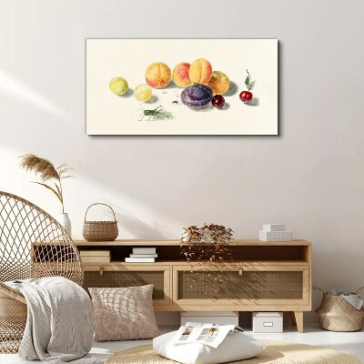 Tableau sur toile Fruits sur fond blanc